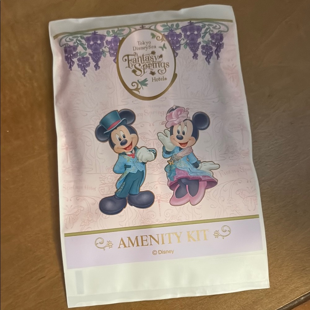 Disney Fantasy Springs Amenity Kit with Mickey and Minnie - Purple and Blue